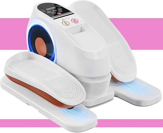 2025 New Under Desk Elliptical Machine, Electric Ellipse Leg Exerciser Pro As Seen On TV with 16 Adjustable Speed, Quiet and Fully Assembled with Remote Control & Non-Slip Foot Straps