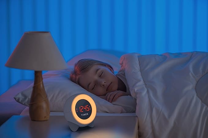 Timex Children's Sleep Training Nightlight Alarm Clock(TK321), Time to Rise, White Noise Soother, Toddler Sleep Trainer, Sleep Sounds Machine, Night Light, Nap Timer, Kids Alarm Clock