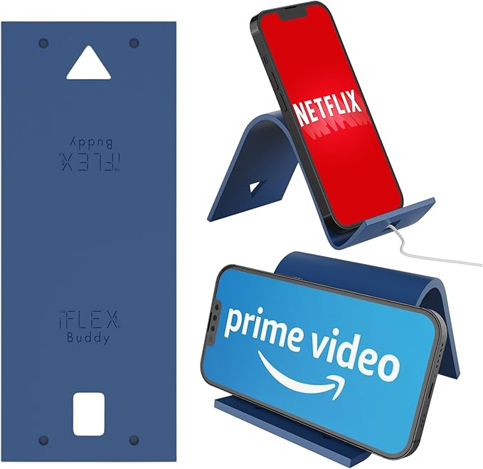 iFLEX Buddy Cell Phone and Tablet Stand Companion - Ideal for Air Travel, Work, and Home Use - Flexible Holder for All Mobile Devices - The Ultimate iPhone Cell Phone Stand Solution