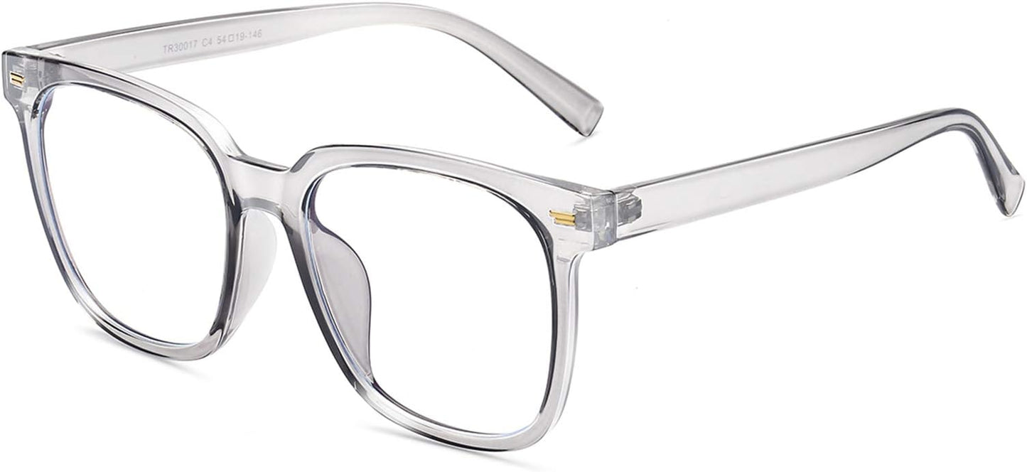 PANNER Oversized Square Blue Light Blocking Glasses for Women Men Anti Glare Reduce Eyestrain Computer Glasses