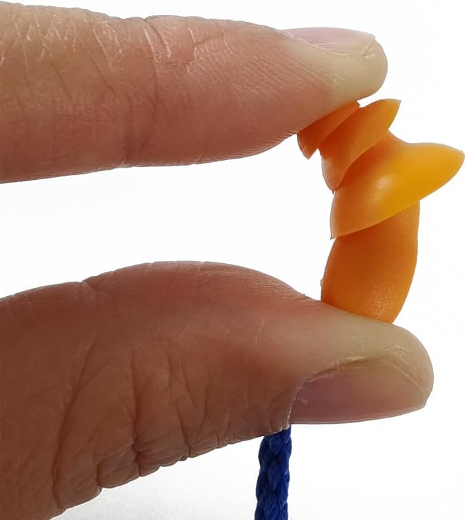GXXMEI 100 Pairs Corded Ear Plugs Reusable Silicone Earplugs with String Banded Ear Plug Sleep Noise Cancelling for Hearing Protection