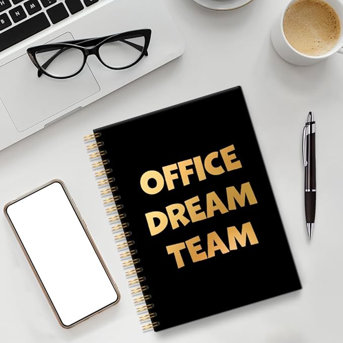 Office Dream Team 160 Blank Pages Spiral Notebook, Team Appreciation Gifts, Dream Team Gifts for Colleagues, Team Member Appreciation Gifts, New Job Appreciation Gifts for Coworker Colleagues