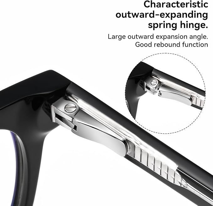 Dollger Blue Light Blocking Glasses For Woman Men Thick Square Frame Round Non-Prescription, For Computer,Work, TV,Gaming