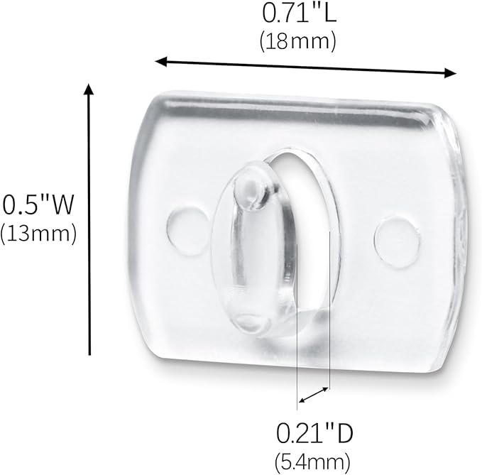 240 Mini Clear Light Clips with 300 Adhesive Strips, Damage-Free Indoor Mini Wall Hooks for Hanging, Removable Clips for Christmas Decoration