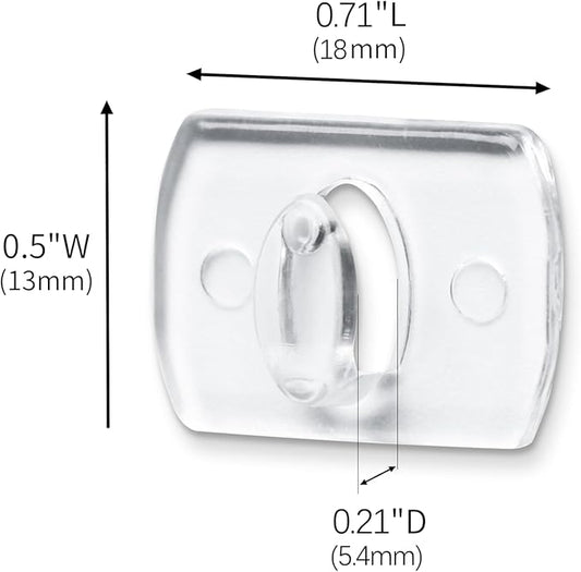 100 Mini Clear Light Clips with 120 Adhesive Strips, Damage-Free Indoor Mini Wall Hooks for Hanging, Removable Clips for Christmas Decoration