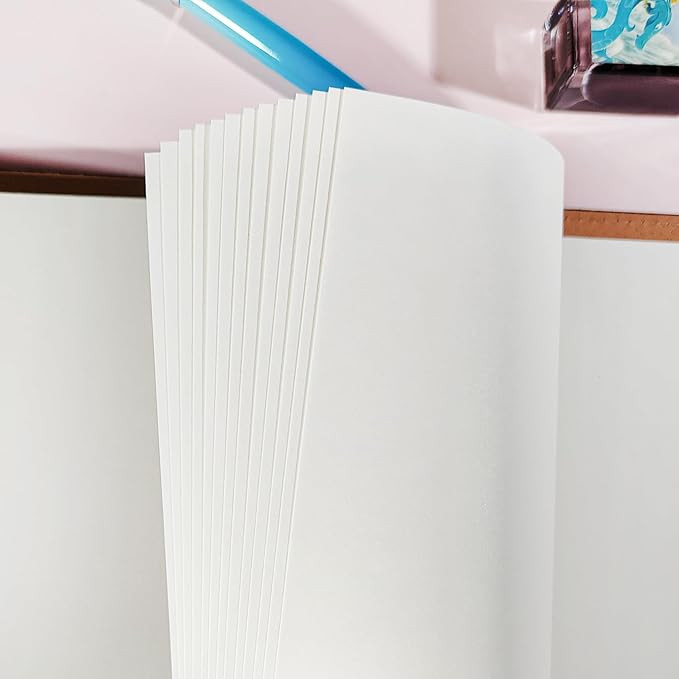 A5 Loose Leaf Refill Paper, 135 Sheets Plain White Planner Refills, 6-Ring Binder Compatible, 100GSM Insert Papers for Notebooks, School, Office, College Notes, Journaling & Printing