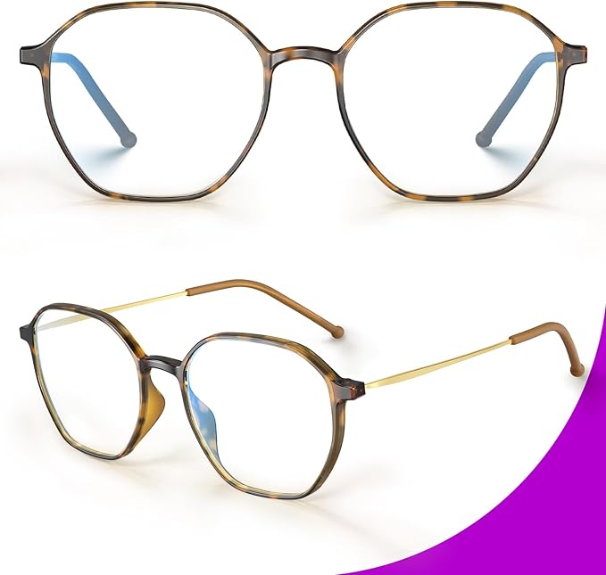 VISOONE Lightweight TR90 Blue Light Blocking Glasses Frame with Anti Glare Eye Protection for Women and Men RANE