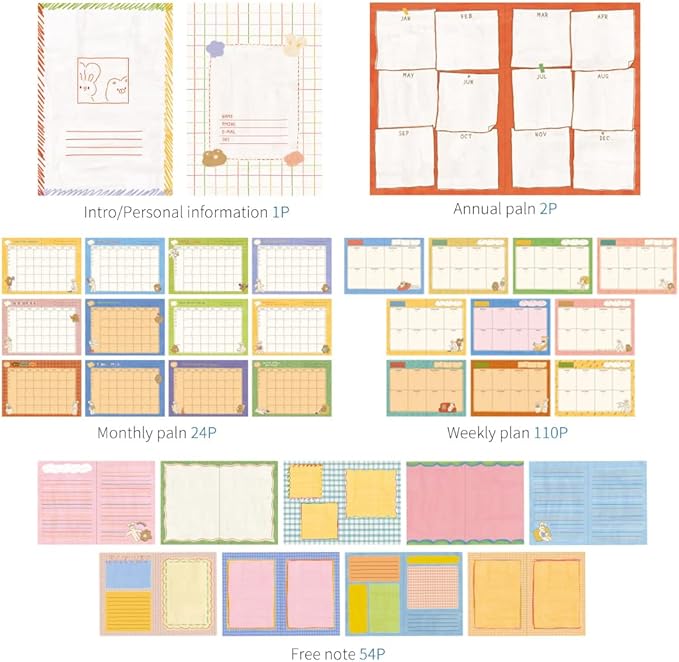 Monolike Hardcover Unmatched Friends Diary, 03. Purple - Academic Planner Weekly & Monthly Planner