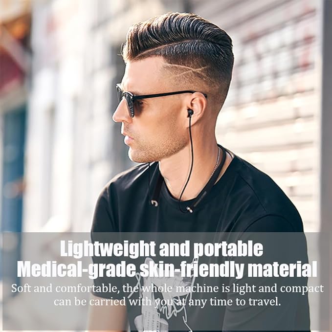 Neckband Headphones in-Ear Wireless Earbuds 18 H Playtime Stereo Deep Bass Wireless Magnetic Waterproof Around in Ear Headset Immersive Bass for Home, Traveling, Outdoor, Business Trips