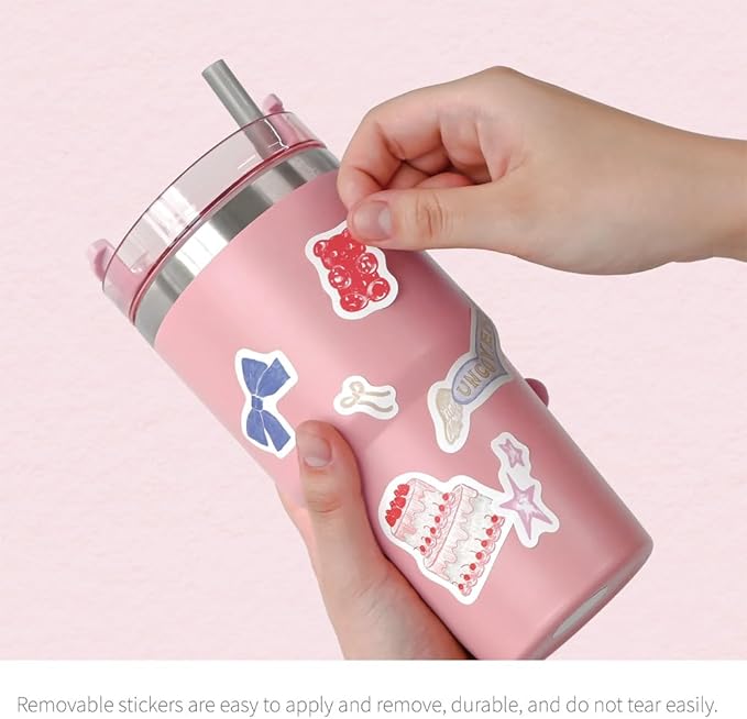 Monolike Dear Sweet Theme Sticker 6P Set - Aesthetic Removable Stickers for Journaling, Scrapbooking, Multicolor, Size: 4.33 x 5.51 inches