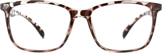 TIJN Blue Light Blocking Glasses for Women Men TR90 Frame Square Nerd Eyeglasses Anti Blue Ray Computer Screen Glasses
