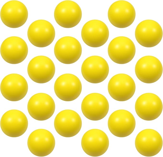 24 Pcs Yellow Foam Stress Ball Squeeze Stress Relief Balls for Kids and Adults Hand Exercise Sensory Relief Toys for Anxiety ADHD Autism （Yellow）