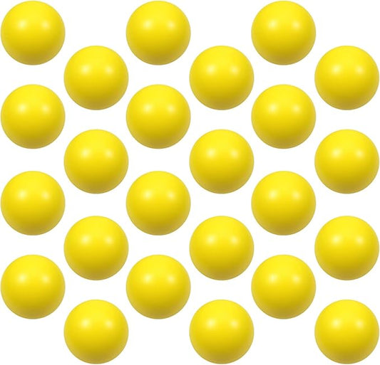 24 Pcs Yellow Foam Stress Ball Squeeze Stress Relief Balls for Kids and Adults Hand Exercise Sensory Relief Toys for Anxiety ADHD Autism （Yellow）