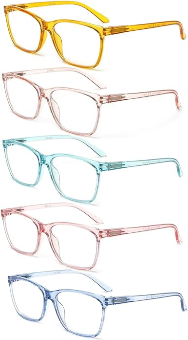 SIGVAN Ladies Reading Glasses Blue Light Blocking Spring Hinge Fashion Pattern Print Eyeglasses for Women