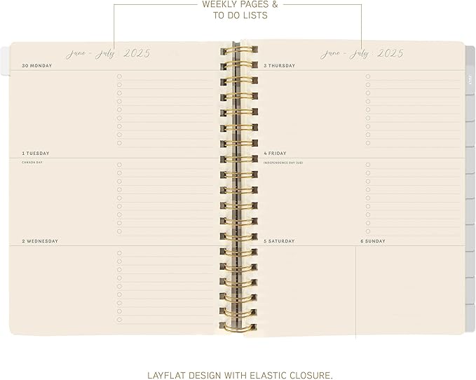 18 Month Planner/Calendar by Graphique, July 2025 – Dec. 2026 Peanuts Plan Hardbound Spiral Planner, Monthly Tabs, Holidays, Reminder Stickers, 6” x 8”