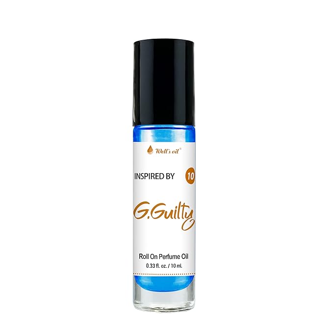 Well's Oil Roll-On Perfume Oil (Inspired by G. Guilty) | Ambery & Floral Notes | Long-Lasting | Paraben-Free | 0.33 Fl Oz / 10 ml