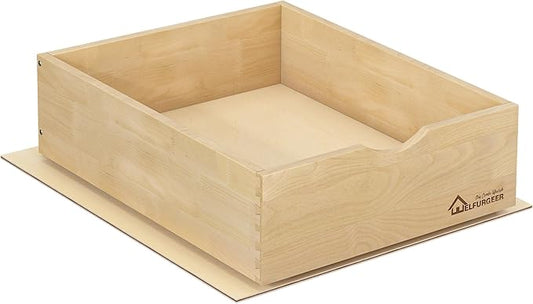 WelFurGeer Soft Close Pull Out Drawers for Kitchen Cabinets, 17" W x 22" D Pull Out Cabinet Organizer, Premium Birchwood Pull-Out Cabinet Drawers, Smooth Slide-Out Shelves for Kitchen Cabinets