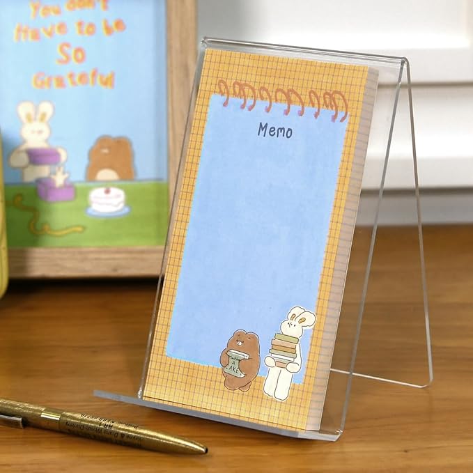 Monolike Memopad Unmatched Friends Series.1 4P SET - 4 Packs, 4 Different Designs, 80 Sheets Per Pad, Total 320 Sheets, Note pads, Writing pads, 80x148mm