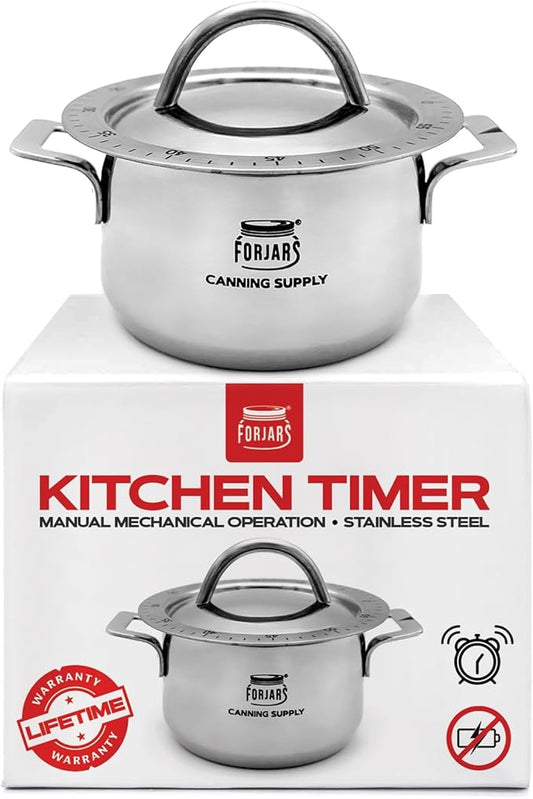 FORJARS Mechanical Kitchen Timer-for Cooking Wind up-Manual timers 60-Minute-Clock with Loud Alarm-No Batteries Required-Ideal for Food