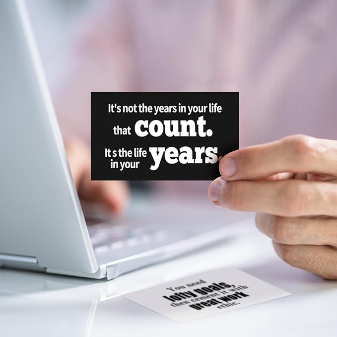 Jinei 300 Inspirational Affirmation Cards Positive Motivational Cards Small Mini Encouragement Quotes for Women Church End of the Year Teacher Gifts(Famous Quotes)