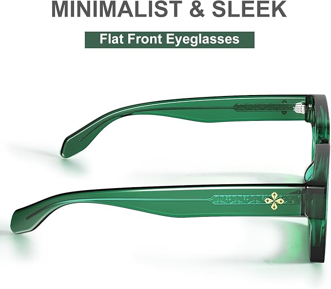 VISOONE 2 Pack Blue Light Blocking Glasses Rectangle Frame and Chic Preppy Look for Women Men RIVER