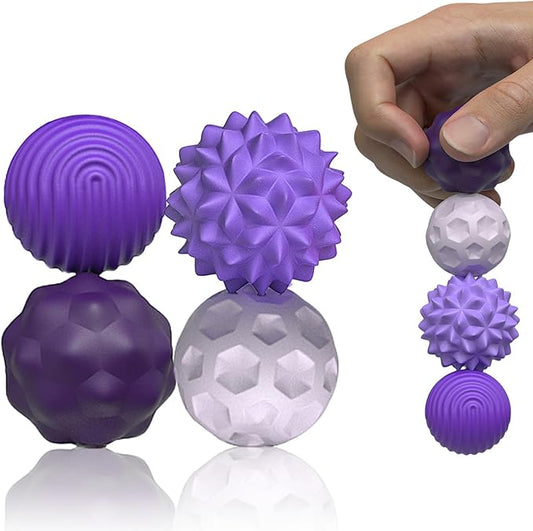 8 Pieces Fidget Toys Adults Magnetic Fidget Balls Silicone Magnetic Fidgets Anxiety Relief Items for Anxiety ADHD Portable Desk Toys for Office Travel Home Party Gift Class Prizes(Purple, 8)