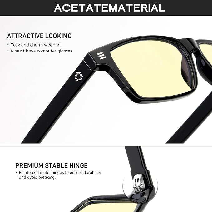 ANYLUV Blue Light Glasses Men Woman, Blue Light Blocking Glasses for Computer Gaming, Eye Strain Relief Eye Protection