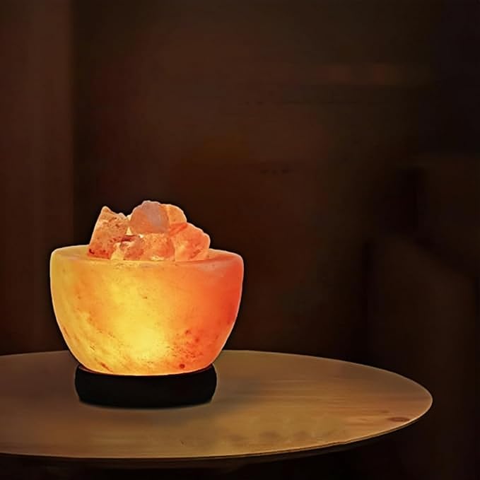 USB Powered Salt Lamp Natural Rock Lamp LED Energy-Saving Night Lights Warm Light for Bedroom Living Room Study Room Decoration Halloween Christmas Birthday Gifts