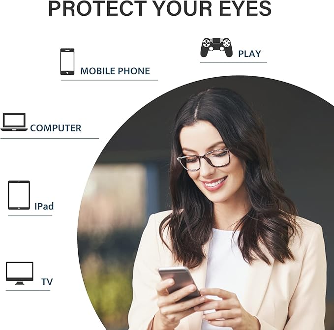 Cyxus Blue Light Blocking Glasses Men Women Computer Gaming Glasses Rectangle TR90 frame Anti Eyestrain UV400 Grey