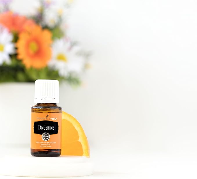 Young Living Tangerine Essential Oil 15ml - Delightfully Sweet Aroma, Contented Mindset When Diffused - Offers a Fresh, Sweet, Citrus Flavor, Provide Digestive, Lymphatic, and Immune Support
