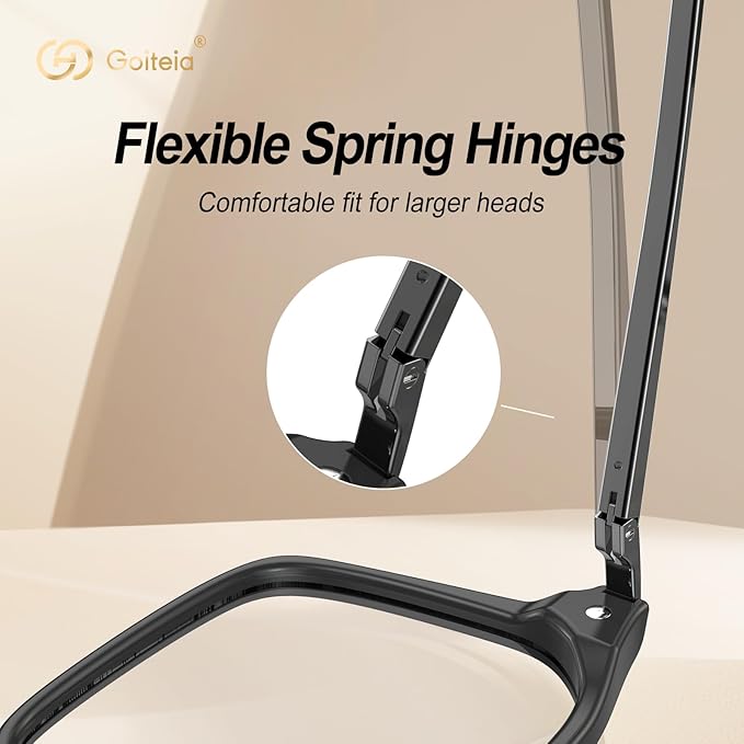 Goiteia Blue Light Glasses Men Women – Retro 70s Gaming Glasses for Anti Eyestrain, Comfortable for All-Day Wear