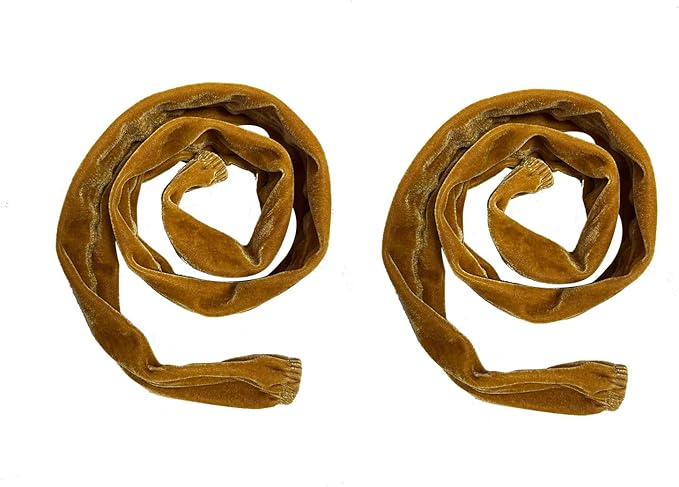 Fabric Cord Cover,2 Pack Touch Fasteners Gold Chandelier Chain Cover,3.28 Feet Brushed Polyester Fabric Flannel Cord Covers for Wires,Decorative Cord Hider Easy Install