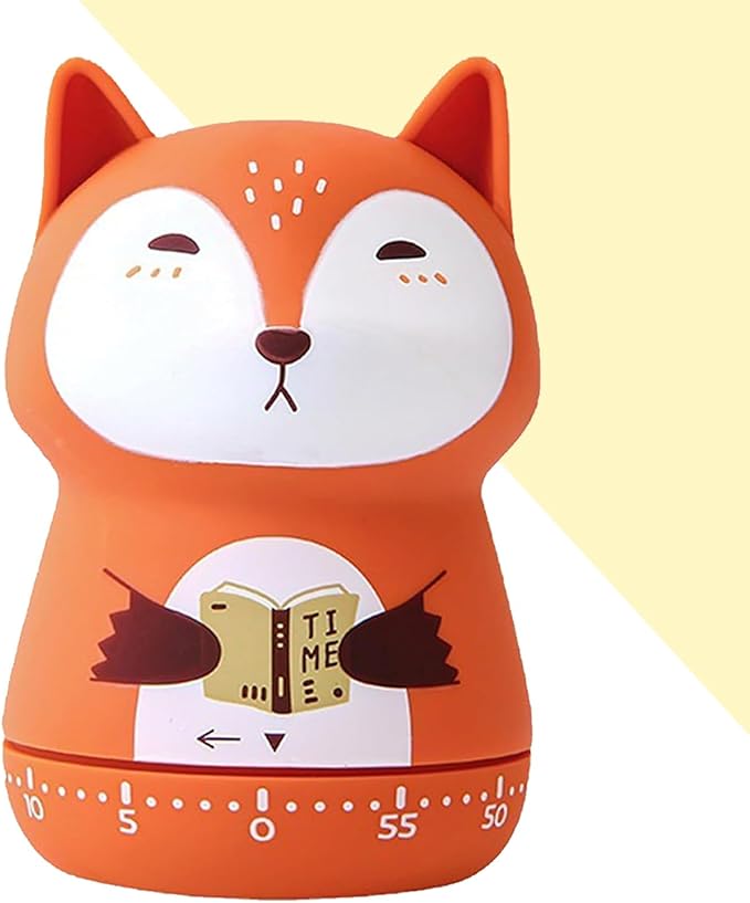 Mechanical Kitchen Timer, Cute Wind Up 60-Minute Manual Countdown for Kids, Classroom, Home, Study and Cooking