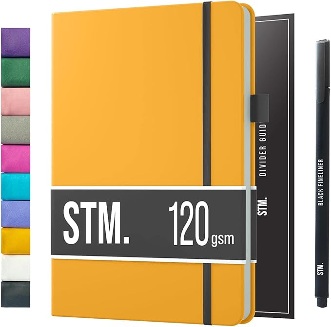 Bullet Dotted Journal Dot Grid Notebook | A5 Daily Journaling Notebooks for Personal Writing, Work, Women | 120gsm Thick Paper, Hard cover, Lay Flat Binding | 5x7 Journals Cuaderno Libretas de apuntes