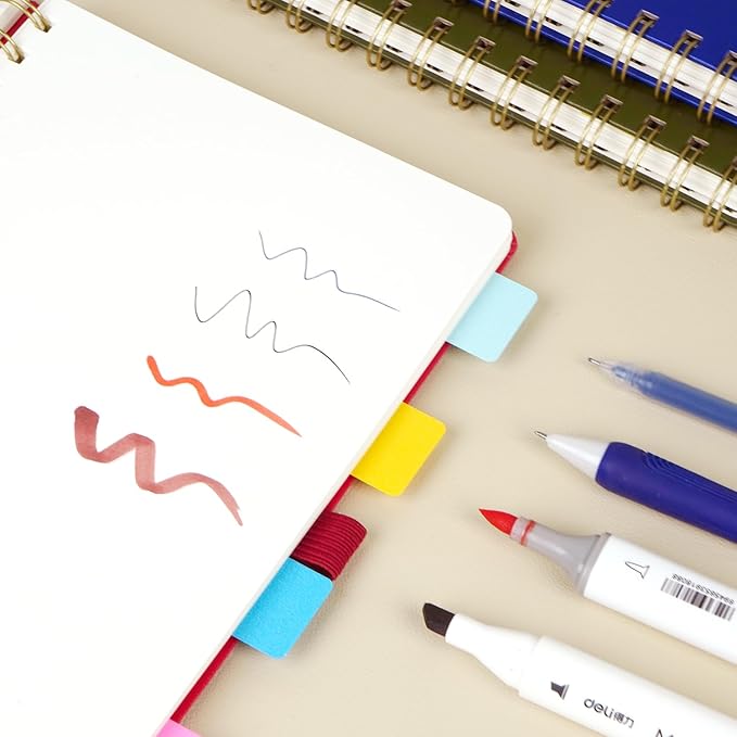 POPRUN Blank Journal Notebook, [A5-5.75'' x 8.25''] - 120 GSM Thick Paper, 141 Numbered Pages, Spiral Hardcover for Men & Women with Pocket, Index Tabs, 8 Perforated Sheets, Oilve