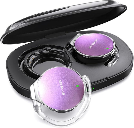 Open Ear Wireless Bluetooth 5.4 Earbuds with 52Hrs Playtime - Over Ear Clip Sport Headphones, Ear Hook Earbuds Built-in Mic, Clip on Earphones Dual Device Pairing, for Running/Gym/Workouts