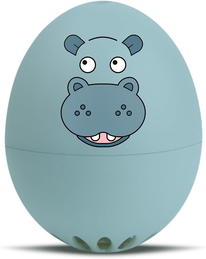 Hippo PiepEi - Singing Egg Timer for Cooking with - Egg Cooker for 3 Hardness Levels - Cute Hippo Gift - Funny Cooking Egg - Music Egg Timer - Brainstream, 5,1 x 4,5 cm