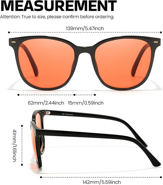 SODQW Gaming Blue Light Blocking Glasses for Men Women Reduce Eyestrain Orange Aviator Eyeglasses for Computer TV