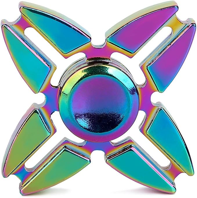SCIONE Metal Fidget Spinner for Kid Adult, Sensory Hand Fidget Toy 7 Pack-Anxiety Toys Stress Relief Reducer-Party Favors, Gifts for Kids Birthday, Goodie Bag Stuffers, Classroom Prizes