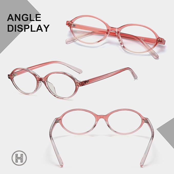 HAOLOTA Blue Light Blocking Glasses Women, Trendy Round Anti Eyestrain UV Glare TV Phone Computer Gaming Eyeglasses