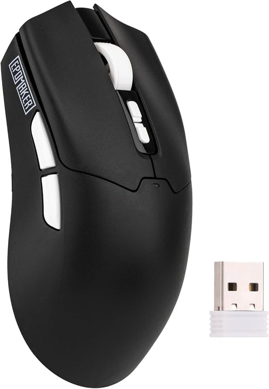 EPOMAKER Click Lite Wireless Gaming Mouse, 800 to 12,000 DPI Adjustable, PAW3311 Sensor, 500mAh, 59g, 2.4G/BT/USB-C Rechargeable Wireless Mouse with 5 Programmable Buttons for PC/Mac/Linux (Black)