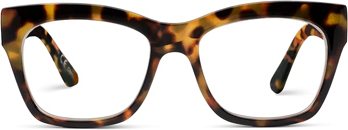 Peepers by PeeperSpecs Oprah's Favorite Women's Shine On Square Blue Light Blocking Reading Glasses - Tortoise +1.50