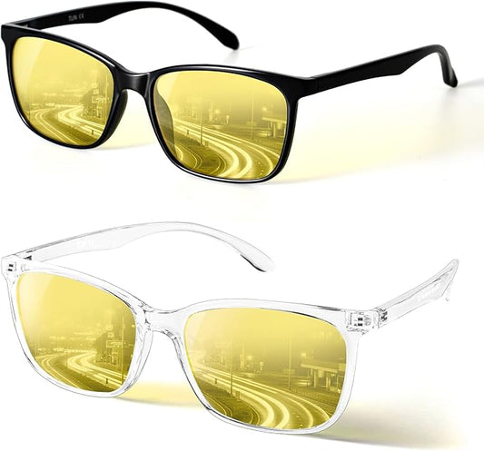 TIJN Sleep Glasses for 99.9% Blue Green Light Blocking for Women Men Dual AR Coating Red Lens for Computer Gaming, TR90