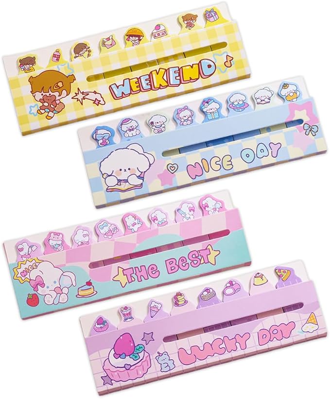 4 Pads Cute Funny to Do List Stick Note Pads - 480 Sheets, Perfect for Daily Marking