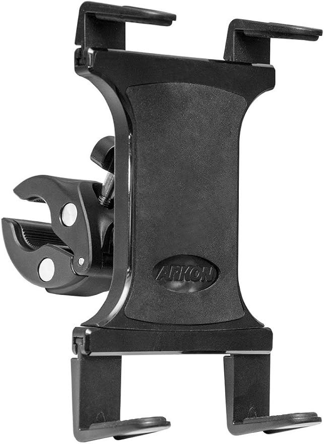 ARKON Mounts Clamp Tablet Mount | Secure Grip | 360-Degree Rotation | Easily attach to Handlebars, Posts, Stationary Bicycles, Treadmills, Desks | Tablet Holder for iPad, Galaxy, Note, and More