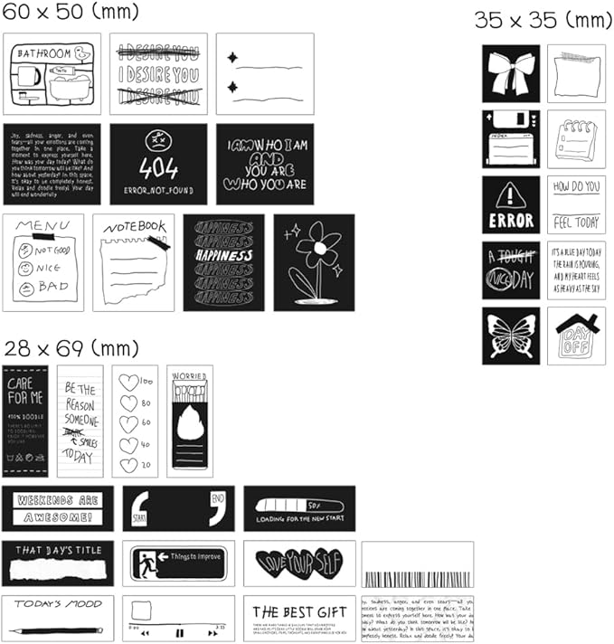 [Monolike] Little Doodle Sticker Pack (102Pcs)_(Variety Pack, Journal, Scrapbook, Waterproof, Fancy Sticker)