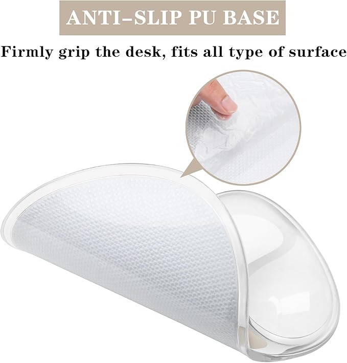 Mouse Pad with Wrist Rest,Ergonomic Mouse Pad with Comfortable Gel Wrist Rest Support and Non-Slip PU Base for Easy Typing Pain Relief, Durable and Washable (Transparent Khaki Gradient)