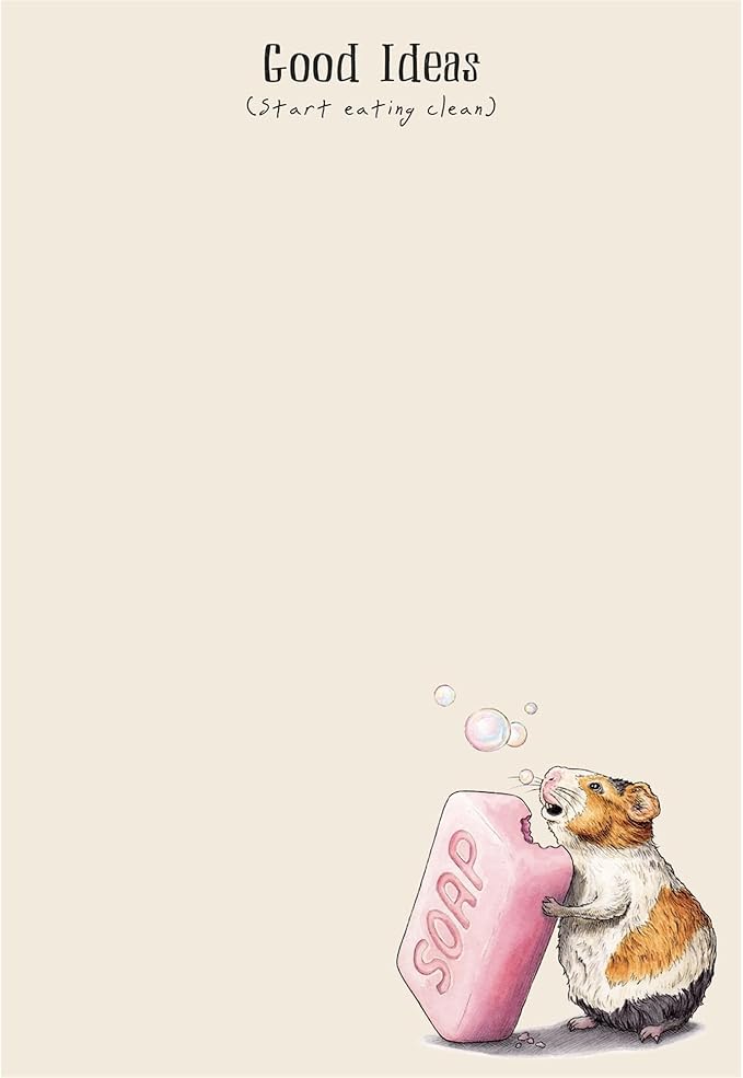 Bewilderbeest Guinea Pig Cute Notepad - Decorative Stationery Memo Pad for Shopping List, To Do List, Reminders - 30 sheets per Pad 6.5 x 9.5 inches