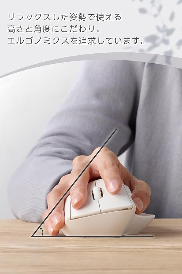 ELECOM Shellpha Bluetooth Wireless Mouse, Silent Click, Ergonomic 7 Programmable Buttons, Connect to 3 Devices, 2.4GHz USB Multi-Device Connection, Tilt Scroll, 2000 DPI, PC Laptop Mouse (White)