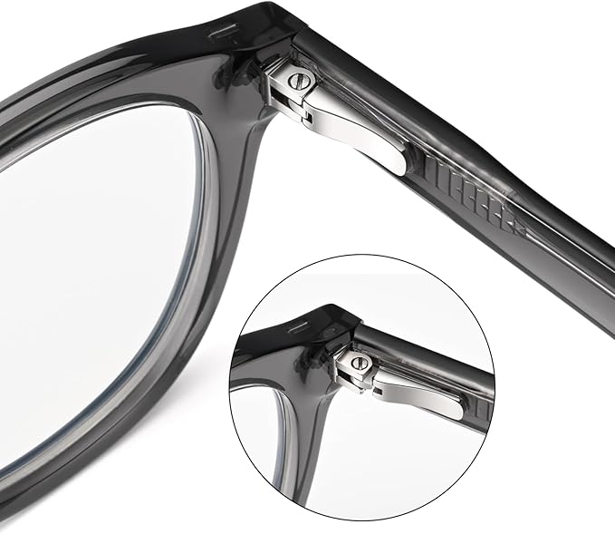 Dollger Blue Light Blocking Glasses For Woman Men Thick Frame Round Non-Prescription, pertain Computer Gaming，TV，Work